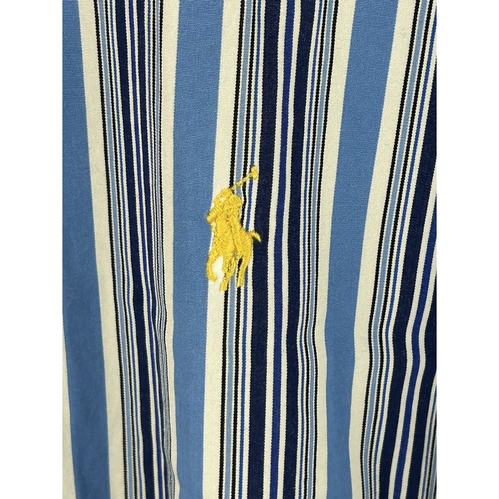 Polo Ralph Lauren Stanton Classic Fit Men's Long Sleeve Blue White Stripe XL - Picture 4 of 12